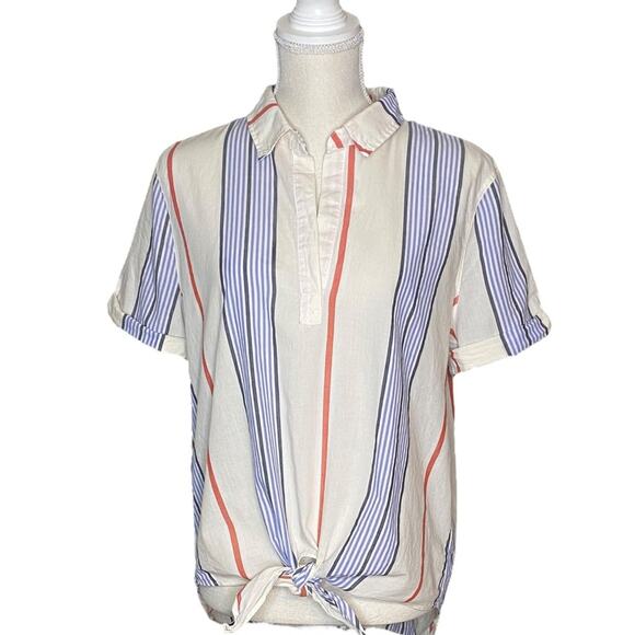 a.n.a. Cotton Shirt with Faux Buttons in Back - Size M - Picture 1 of 7